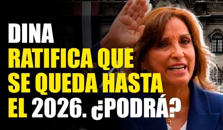 DINA RATIFICA QUE SE QUEDA HASTA EL 2026. ¿PODRÁ? (entrevista a Alex Flores)