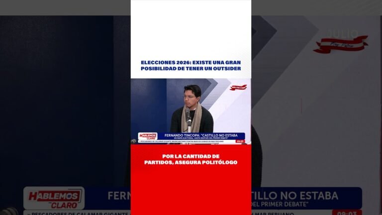 🔴🔵Elecciones 2026: Existe una gran posibilidad de tener un outsider, asegura politólogo