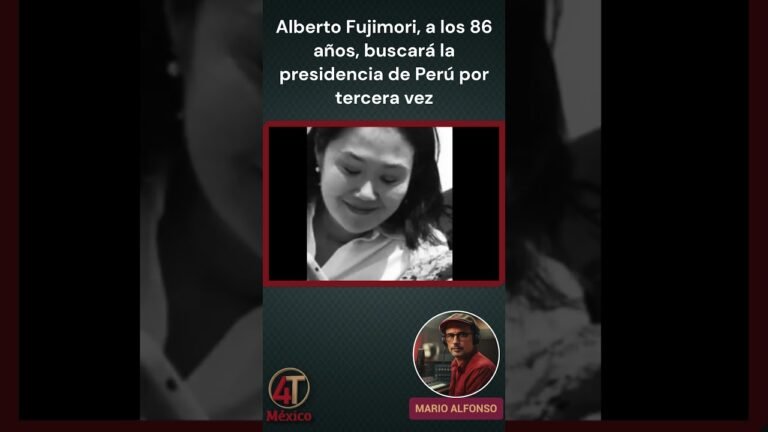 Alberto Fujimori, a los 86 años, buscará la presidencia de Perú por tercera vez