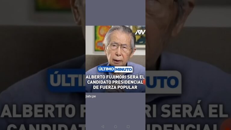 Alberto Fujimori es candidato por fuerza popular Primicia domingo 14 julio 2024