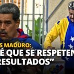 ELECCIONES VENEZUELA 2024: NICOLÁS MADURO promete reconocer los "RESULTADOS" | El Comercio