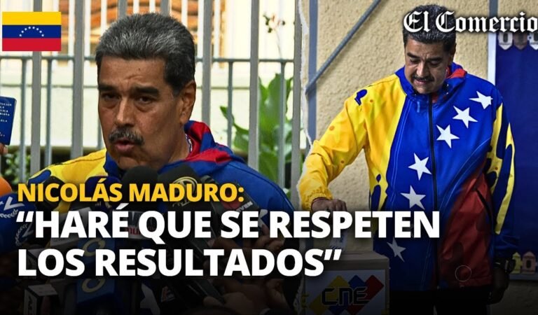 ELECCIONES VENEZUELA 2024: NICOLÁS MADURO promete reconocer los «RESULTADOS» | El Comercio