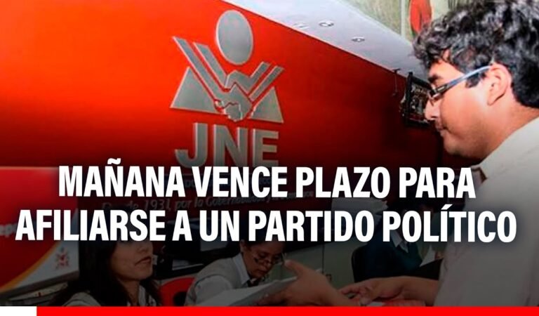 🔴🔵Elecciones 2026: ¡Atención! Mañana vence plazo para afiliarse a un partido políticos