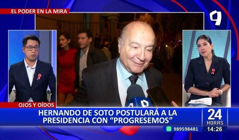 Hernando de Soto postulará nuevamente a la Presidencia con el partido «Progresemos»