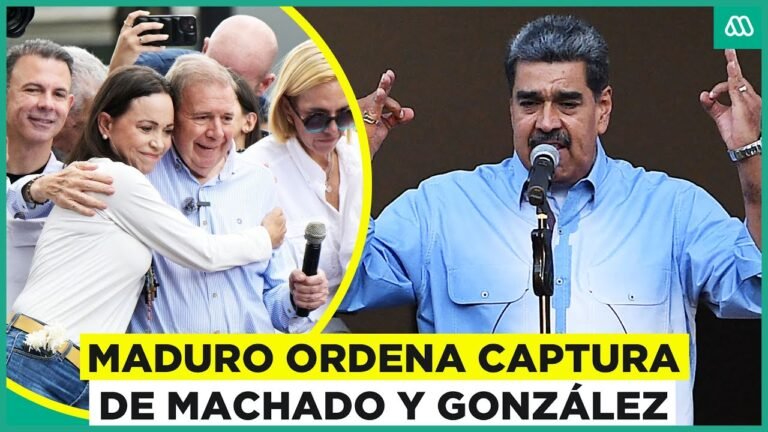 Maduro ordena detención de María Corina Machado y Edmundo González: Piden 30 años de cárcel