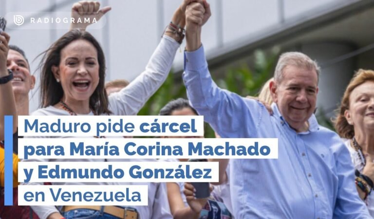 Maduro pide cárcel para María Corina Machado y Edmundo González en Venezuela