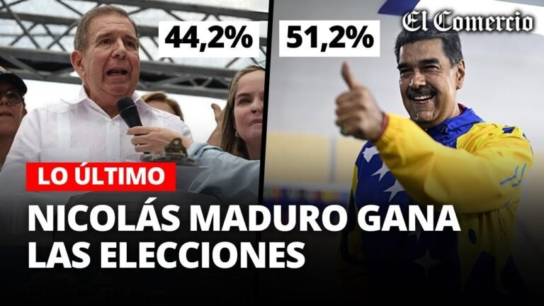 NICOLÁS MADURO GANA las elecciones en Venezuela con el 51,2% DE VOTOS según el CNE | El Comercio