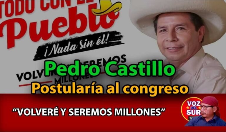 Pedro Castillo buscaría ser congresista en el 2026 tras afiliarse al partido Todo con el Pueblo