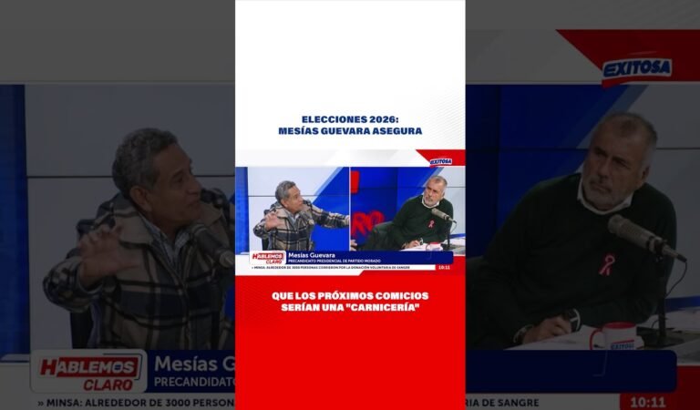 Elecciones 2026: Mesías Guevara asegura que los próximos comicios serían una carnicería