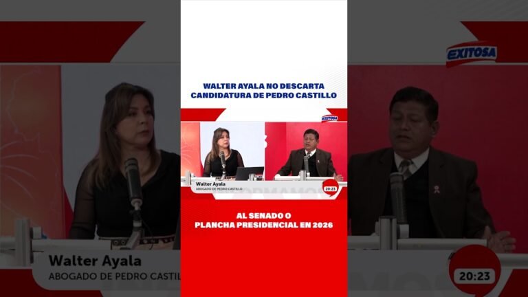🔴🔵Walter Ayala no descarta candidatura de Pedro Castillo al Senado o plancha presidencial en 2026