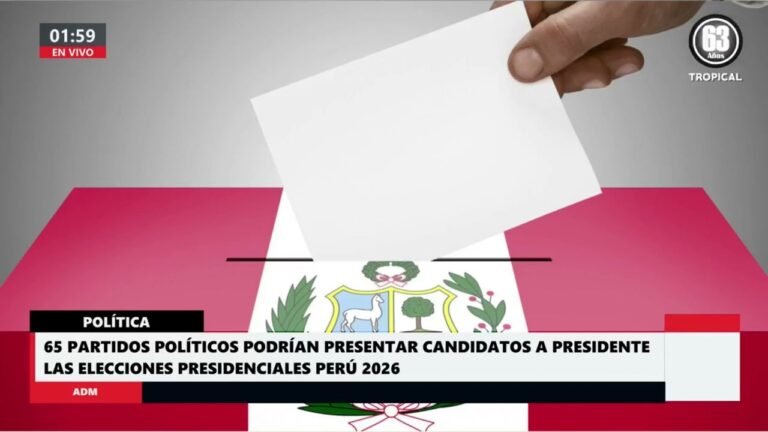 65 partidos políticos podrían presentar candidatos a presidente en las elecciones presidenciales