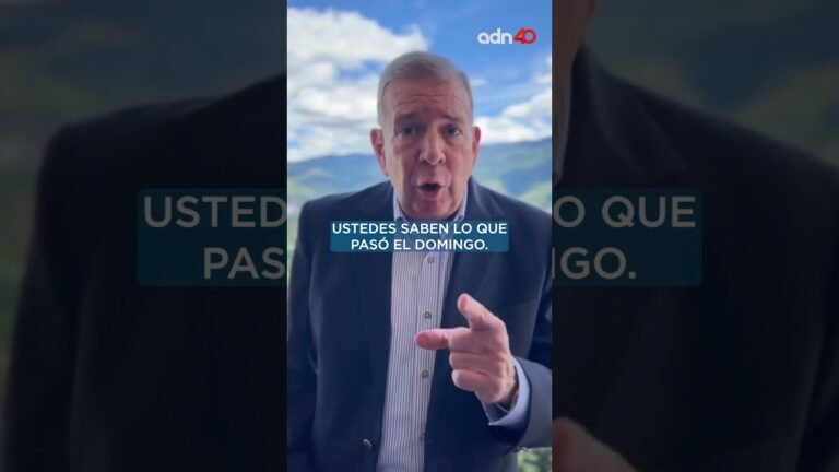 Edmundo González, candidato presidencial de la oposición en Venezuela habla sobre las protestas