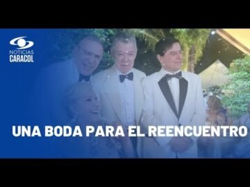 Juan Manuel Santos y su reencuentro con figuras de la política en la boda de su hijo Esteban