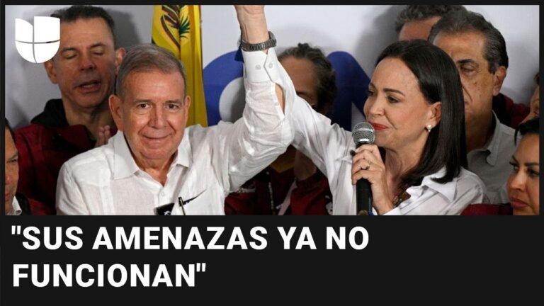 María Corina Machado dice tener pruebas de que Edmundo González ganó las elecciones en Venezuela