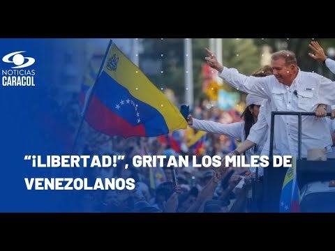 Multitudinaria movilización en Venezuela en respaldo a Edmundo González y María Corina Machado