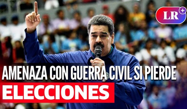 NICOLÁS MADURO advierte “baño de sangre” y “guerra civil” si pierde elecciones venezolanas.