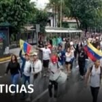 Protestas en Caracas tras proclamar el régimen como ganador a Maduro