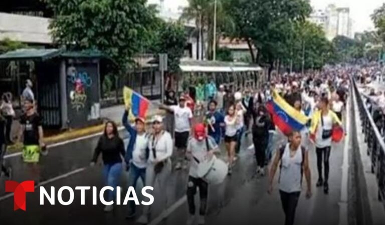 Protestas en Caracas tras proclamar el régimen como ganador a Maduro