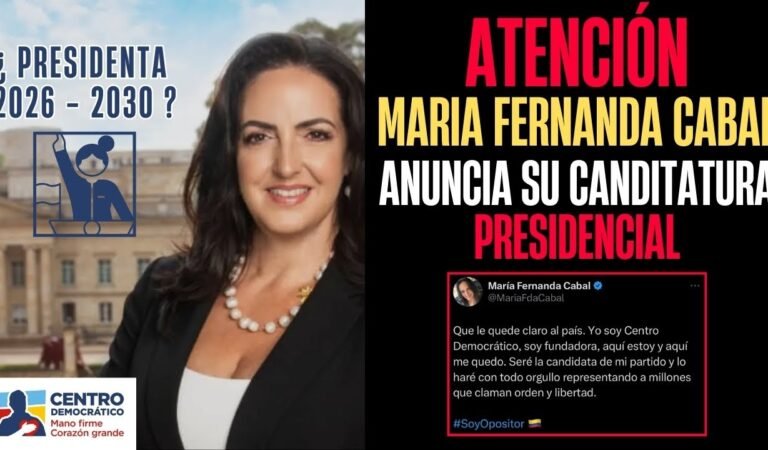 ¿Presidenta 2026 – 2030? | María Fernanda Cabal anuncia su candidatura presidencial