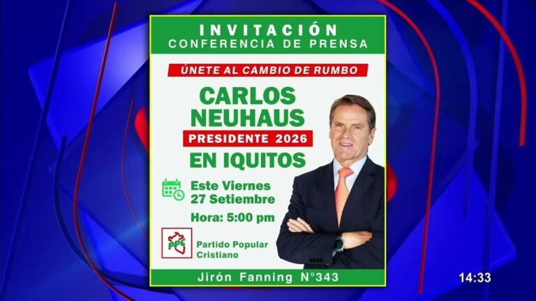 Carlos Neuhaus sería el candidato presidencial del PPC para las elecciones del 2026