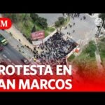 Protesta en Universidad San Marcos en rechazo a elecciones | Edición Mediodía | Noticias Perú