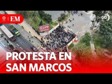 Protesta en Universidad San Marcos en rechazo a elecciones | Edición Mediodía | Noticias Perú