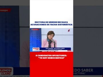 🔴🔵Rectora de UNMSM rechaza acusaciones de tacha sistemática a candidatos opositores: Soy democrática