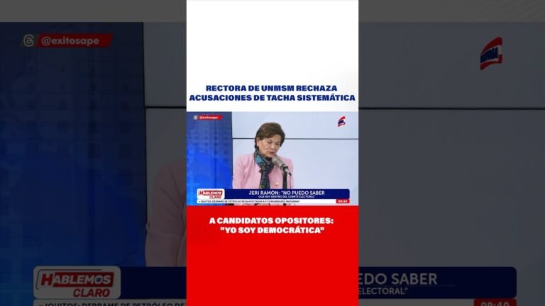 🔴🔵Rectora de UNMSM rechaza acusaciones de tacha sistemática a candidatos opositores: Soy democrática