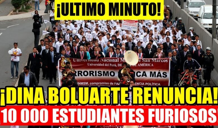 ÚLTIMO MINUTO: MARCHA DE MILES DE ESTUDIANTES FURIOSOS CONTRA LA CORRUPCION y ABUSO DE DINA BOLUARTE