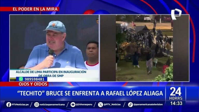 Tensión entre RLA y alcalde de Surco, Carlos Bruce: “el señor López Aliaga es el destructor de Lima”