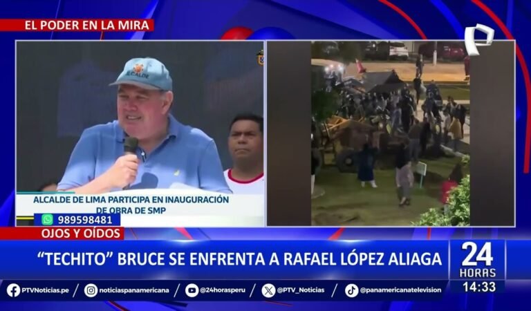 Tensión entre RLA y alcalde de Surco, Carlos Bruce: “el señor López Aliaga es el destructor de Lima”