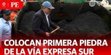 Alcalde de Lima colocó la primera piedra de la Vía Expresa Sur | Primera Edición | Noticias Perú