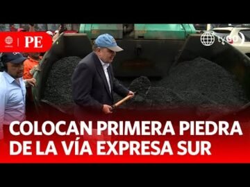 Alcalde de Lima colocó la primera piedra de la Vía Expresa Sur | Primera Edición | Noticias Perú