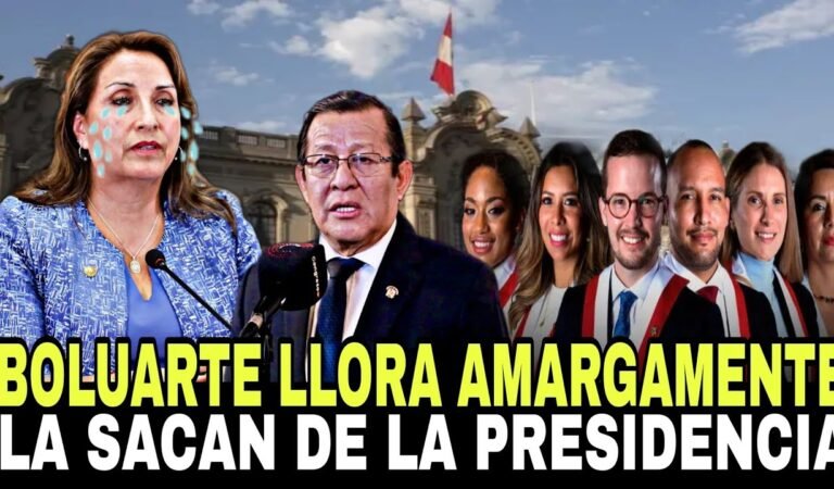 BOLUARTE LLORA AMARGAMENTE LA SACAN DE LA PRESIDENCIAL-NOTICIAS DE PERÚ