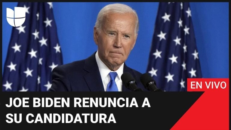 EN VIVO: Joe Biden renuncia a su candidatura y no buscará la reelección