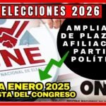 Elecciones 2026 : Ampliación de Plazos de Afiliación - propuesta del Congreso