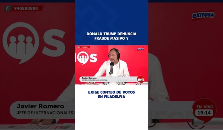 🔴🔵Elecciones en EE.UU.: ¡Atención! Donald Trump denuncia fraude masivo y exige conteo en Filadelfia