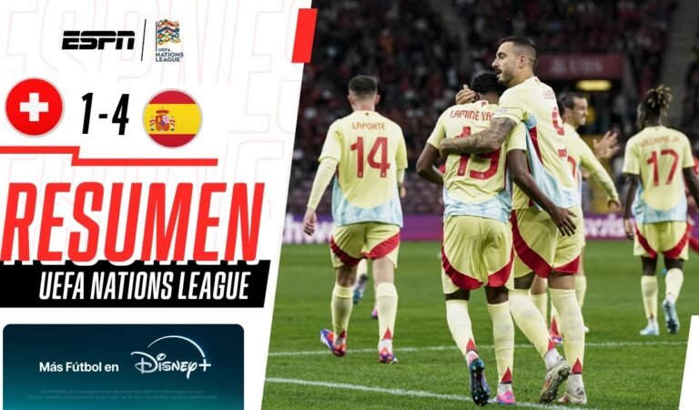 LA FURIA ROJA GOLEÓ A LOS SUIZOS CON UNO MENOS EN LA NATIONS LEAGUE | Suiza 1-4 España | RESUMEN