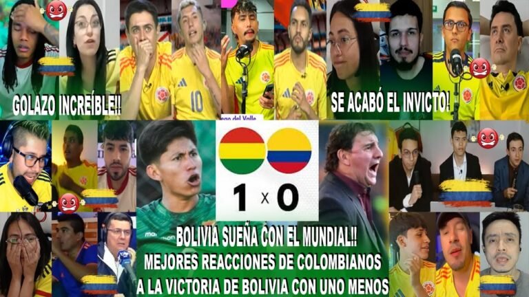 MEJORES REACCIONES DE COLOMBIA AL BOLIVIA 1-0 COLOMBIA CON GOLAZO DE TERCEROS Y FIN DEL INVICTO