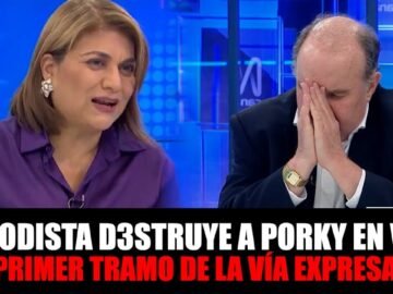 PERIODISTA deja en RIDICULA a LOPEZ ALIAGA y CARLOS BRUCE lo ENCARA EN VIVO por OBRA de TRAMO SUR