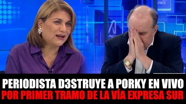 PERIODISTA deja en RIDICULA a LOPEZ ALIAGA y CARLOS BRUCE lo ENCARA EN VIVO por OBRA de TRAMO SUR