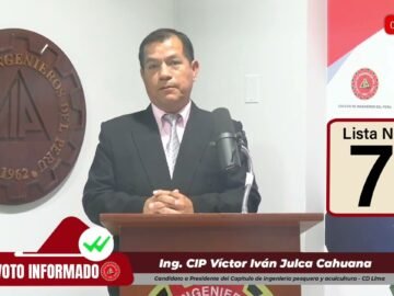 Propuestas del ING. CIP VICTOR IVAN JULCA CAHUANA, candidato al Cap. de Ing. Pesquera y Acuicultura