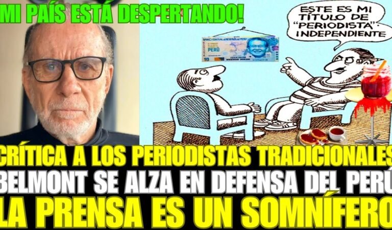 RICARDO BELMONT ELOGIA AL PERIODISMO INDEPENDIENTE CALLEJERO