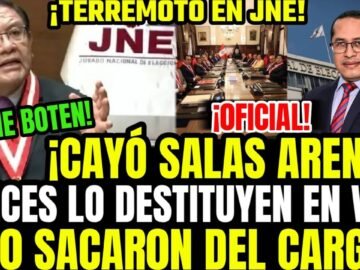 ÚLTIMO MINUTO! DESTITUYEN A SALAS ARENAS DE JNE! PODER JUDICIAL LE QUITÓ GARGO EN HISTÓRICA VOTACIÓN