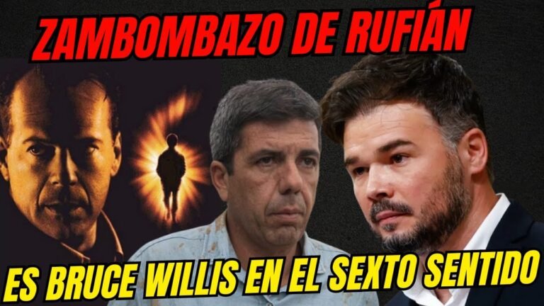 ZAMBOMBAZO DE GABRIEL RUFÍAN A CARLOS MAZÓN 💥 "ES BRUCE WILLIS EN EL SEXTO SENTIDO Y NO LO SABE"