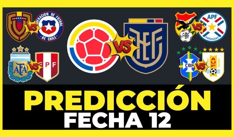 Análisis y Predicción Fecha 12 Eliminatorias Sudamericanas Mundial 2026 🇦🇷🇺🇾🇨🇴🇧🇷🇪🇨🇧🇴🇻🇪🇵🇾🇨🇱🇵🇪🏆