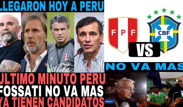 NO VA MAS FOSSATI PERU YA TIENE 4 CANDIDATOS PARA SER EL NUEVO DT DE PERU IMPRESIONANTE