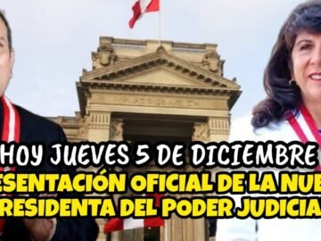 PRESENTACIÓN OFICIAL DE LA NUEVA PRESIDENTA DEL PODER JUDlCIAL / HOY JUEVES 5 DE DICIEMBRE