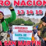 ÚLTIMO MINUTO  PLAZA SAN MARTÍN LIMA PERÚ PARO NACIONAL