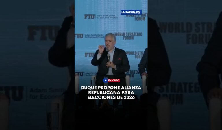 Duque propone alianza republicana para elecciones de 2026